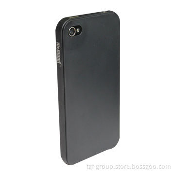Ultra-thin Scrub Plastic Cases for iPhone 4/4S, Black Color, OEM Orders Welcomed, 0.3mm Thickness